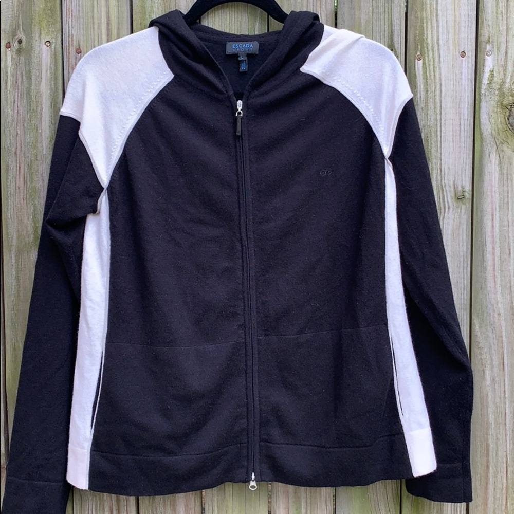 Escada Sport Merino wool blend 2-way Zip hoodie